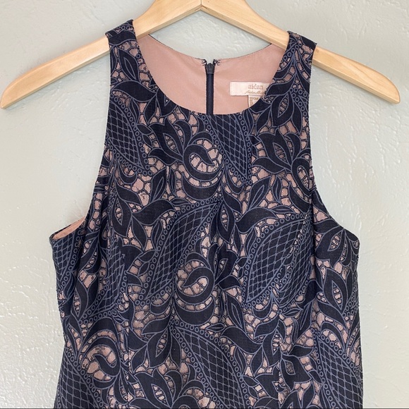 AIDEN MATTOX Black Sheer Lace Fit & Flare Mini Dress Size 8 Party Date Night - Picture 4 of 13